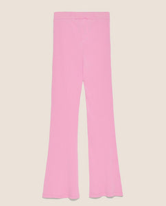 Pantalone In Costina Con Stampa Rosa Bonbon HINNOMINATE - Outlet