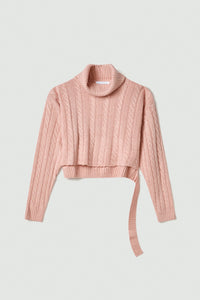 FW 24/25 - Maglia Crop Top Dolcevita Rosa MAR DE MARGARITAS