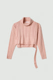 FW 24/25 - Maglia Crop Top Dolcevita Rosa MAR DE MARGARITAS