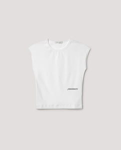 SS/24 - T-Shirt In Costina con Stampa Bianco HINNOMINATE - Outlet