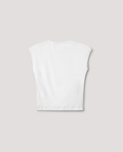 SS/24 - T-Shirt In Costina con Stampa Bianco HINNOMINATE - Outlet