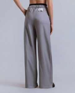 FW 24/25 - Pantalone Over Con Pences Grigio Melange HINNOMINATE