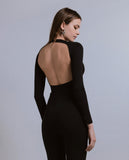 FW 24/25 - Body In Viscosa Con Scollatura Nero HINNOMINATE