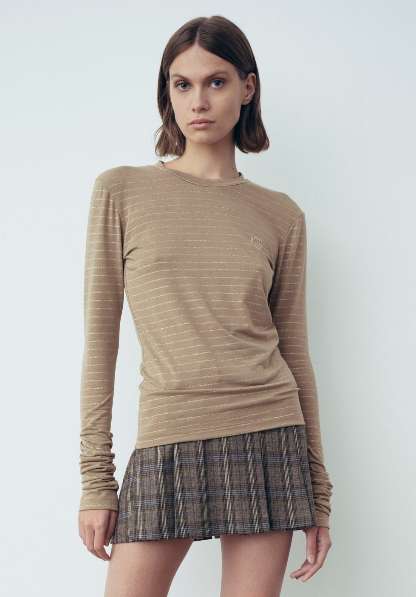 FW 23/24 - T Shirt In Micromodal Beige GAËLLE PARIS - Outlet