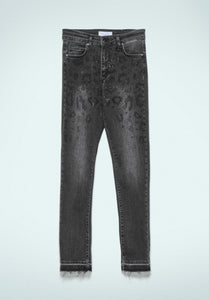 FW 23/24 - Jeans Skinny In Denim Nero GAËLLE PARIS - Outlet