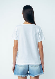 SS/24 - T-Shirt In Jersey Bianco GAËLLE PARIS - Outlet