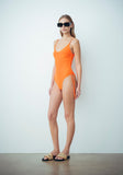 SS/24 - Monokini Bretelline In Lycra Lurex - Tessuto Lycra - Arancione GAËLLE PARIS - Outlet