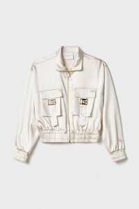 FW 24/25 - Giacchino Bomber Off White GAËLLE PARIS