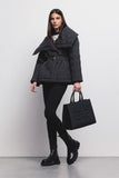 FW 24/25 - Maxi Shopper Con Patch Double G Nero GAËLLE PARIS