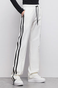 FW 24/25 - Pantalone Dritto Con Coulisse In Cady Off White GAËLLE PARIS