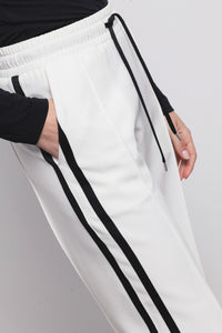 FW 24/25 - Pantalone Dritto Con Coulisse In Cady Off White GAËLLE PARIS