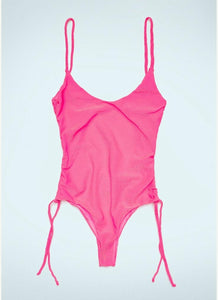 SS/24-Monokini Bretelline In Lycra Rosa - Gaëlle Paris - Outlet