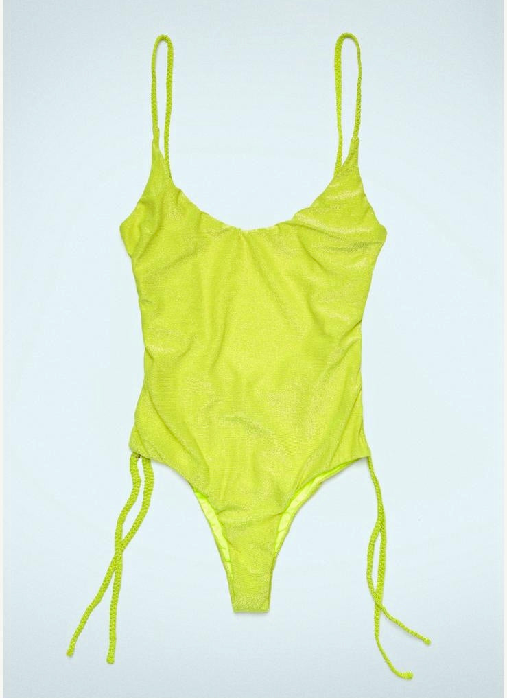 SS/24-Monokini Bretelline In Lycra Giallo - Gaëlle Paris - Outlet