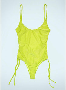 SS/24-Monokini Bretelline In Lycra Giallo - Gaëlle Paris - Outlet