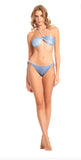 BIKINI FASCIA DEGRADÈ LUREX AZZURRO DONNA - Outlet