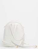 SS/24 - Reg Backpack Ecopelle Saffiano Lettering Metallo Bianco GAËLLE PARIS - Outlet