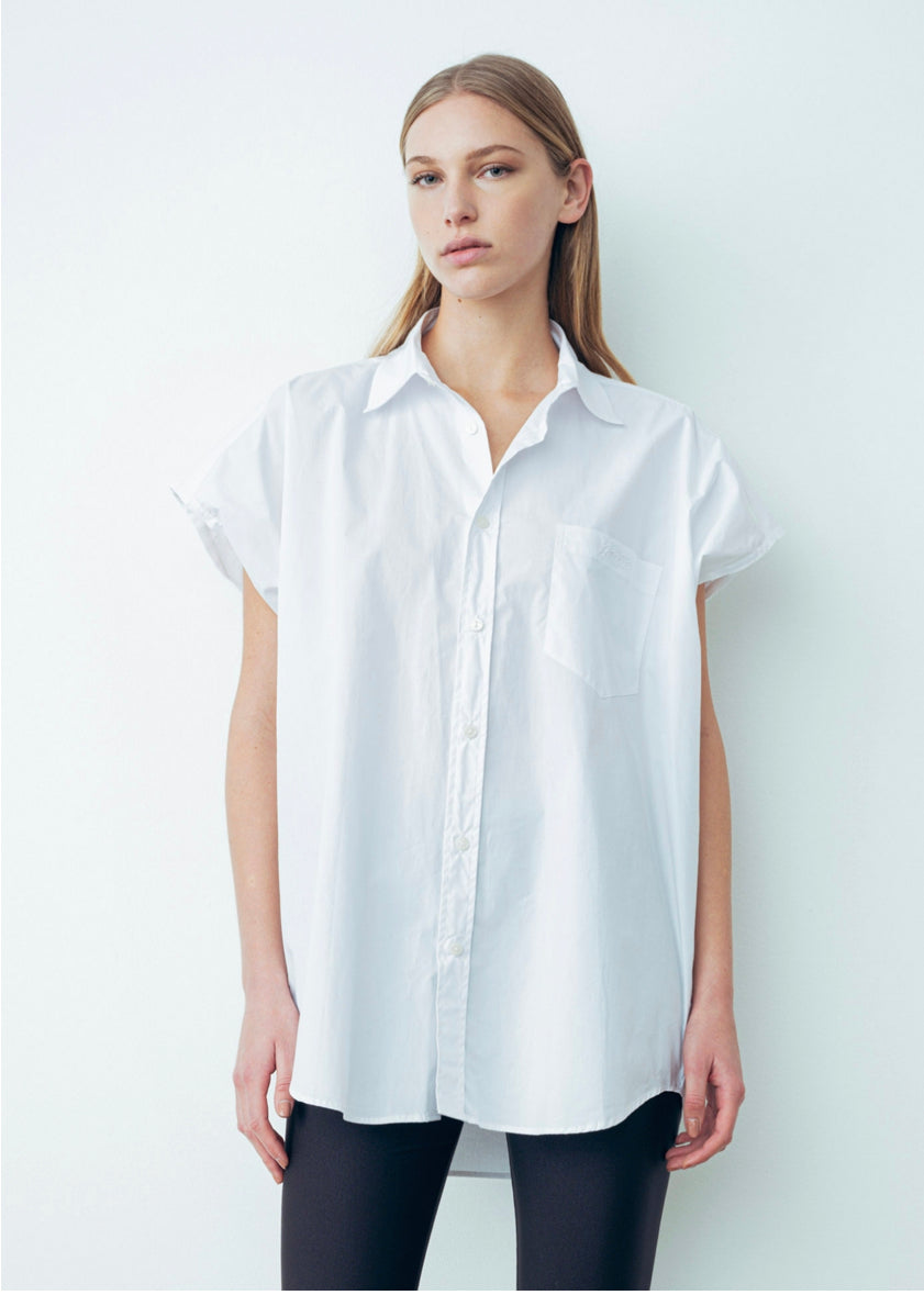 SS/24-Camicia Over Smanicata Bianco - Gaëlle Paris - Outlet