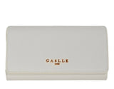 SS/24 - Reg Contiental Ecopelle Saffiano Lettering Metallo Bianco GAËLLE PARIS - Outlet