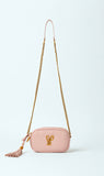 SS/24 - Mini Camera Bag In Ecopelle Galvanica Oro Antico Rosa GAËLLE PARIS - Outlet