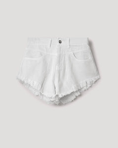 SS/24-Shorts In Bull Denim Con Rotture Bianco HINNOMINATE - Outlet