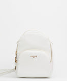 SS/24 - Reg Backpack Ecopelle Saffiano Lettering Metallo Bianco GAËLLE PARIS - Outlet