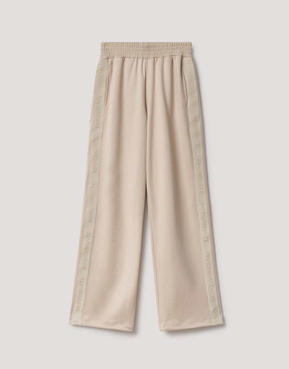 SS/24-Modal Soft Touch Pantalone In Interlock Over Beige Sand HINNOMINATE - Outlet