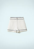 SS/24 - Short in Raso con Bottone Logato Bianco GAËLLE PARIS - Outlet