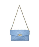 SS/24 - Reg Pochette Matelasse A Rombi Con Chiusura Girello Double G - Tessuto Celeste GAËLLE PARIS - Outlet