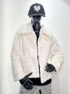 FW 24/25 - Cappotto Corto In Ecofur Bianco GAËLLE PARIS