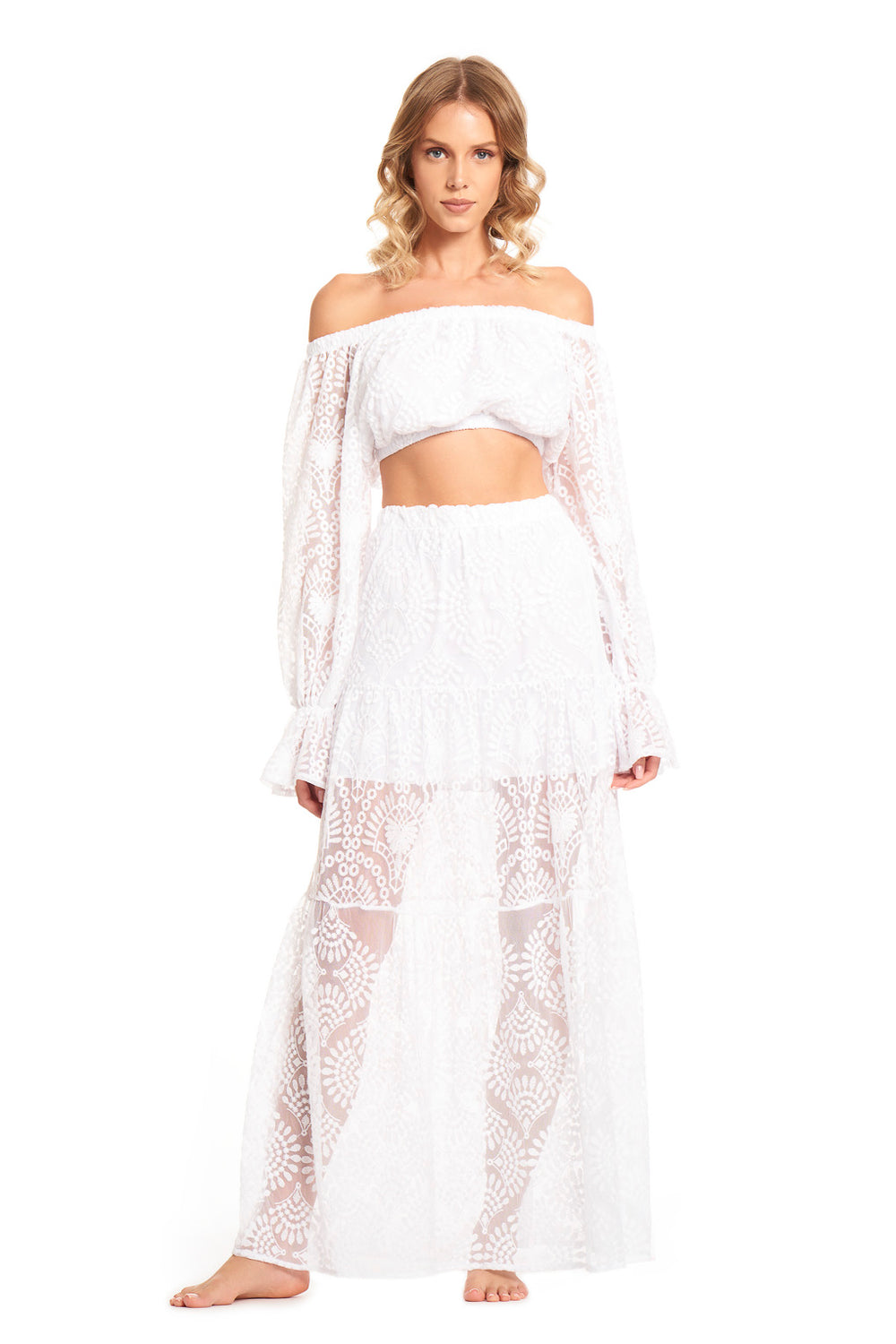 Crop Top Santorini Bianco Donna COTAZUR - Outlet