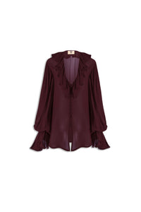 FW 24/25 - Ruffle Blouse Biba Rouge Noir ANIYE BY