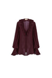 FW 24/25 - Ruffle Blouse Biba Rouge Noir ANIYE BY